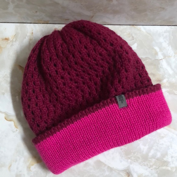 the north face pink beanie